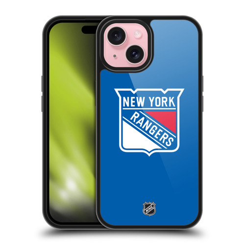 NHL New York Rangers Plain Gel Armour Case For Apple iPhone 15 NHL New York Rangers Plain Gel Armour Case For Apple iPhone 15