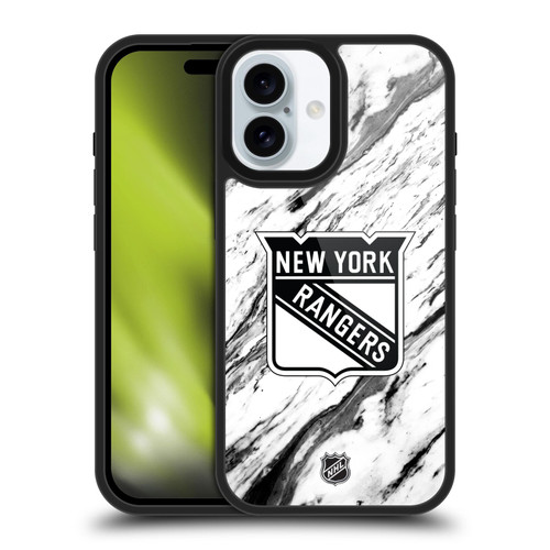 NHL New York Rangers Marble Gel Armour Case For Apple iPhone 16 NHL New York Rangers Marble Gel Armour Case For Apple iPhone 16