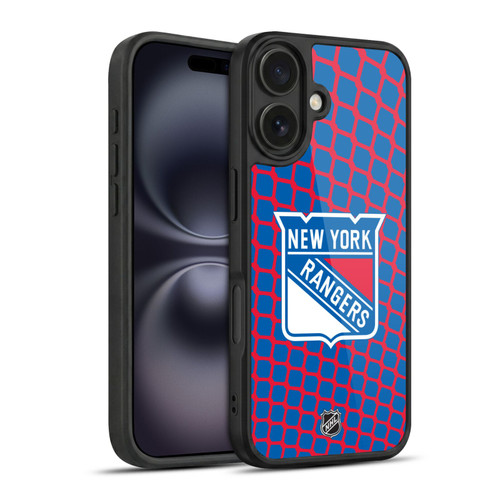 NHL New York Rangers Net Pattern Gel Armour Case For Apple iPhone 16