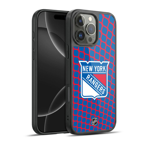 NHL New York Rangers Net Pattern Gel Armour Case For Apple iPhone 16 Pro Max