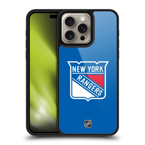 NHL New York Rangers Plain Gel Armour Case For Apple iPhone 16 Pro Max