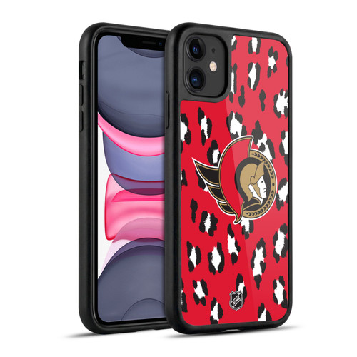 NHL Ottawa Senators Leopard Pattern Gel Armour Case For Apple iPhone 11