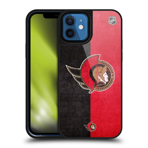 NHL Ottawa Senators Half Distressed Gel Armour Case For Apple iPhone 12 / iPhone 12 Pro