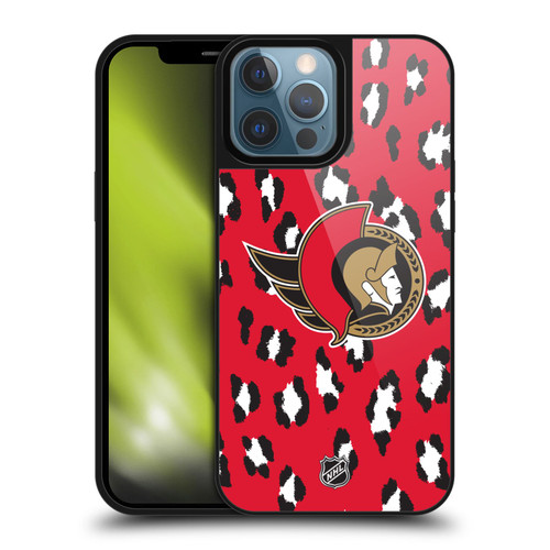 NHL Ottawa Senators Leopard Pattern Gel Armour Case For Apple iPhone 13 Pro Max