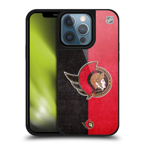 NHL Ottawa Senators Half Distressed Gel Armour Case For Apple iPhone 13 Pro