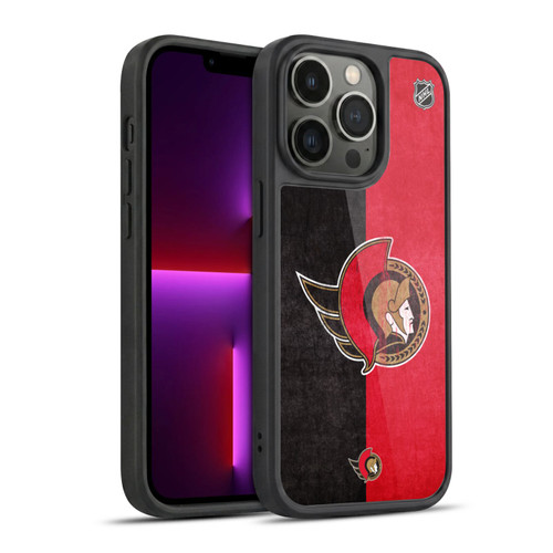 NHL Ottawa Senators Half Distressed Gel Armour Case For Apple iPhone 13 Pro