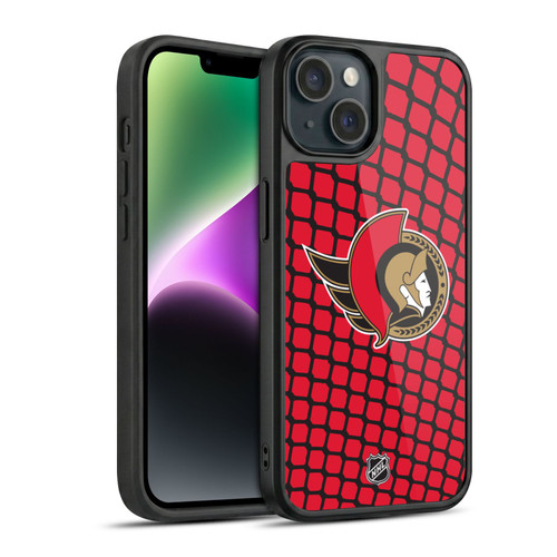NHL Ottawa Senators Net Pattern Gel Armour Case For Apple iPhone 14