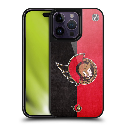 NHL Ottawa Senators Half Distressed Gel Armour Case For Apple iPhone 14 Pro Max