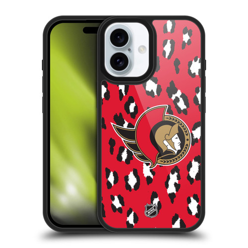 NHL Ottawa Senators Leopard Pattern Gel Armour Case For Apple iPhone 16