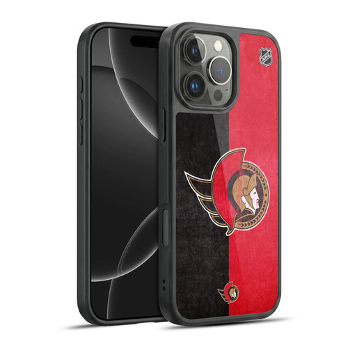 NHL Ottawa Senators Half Distressed Gel Armour Case For Apple iPhone 16 Pro Max