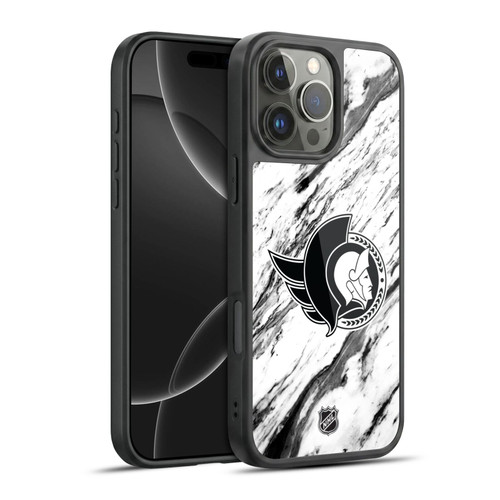 NHL Ottawa Senators Marble Gel Armour Case For Apple iPhone 16 Pro Max