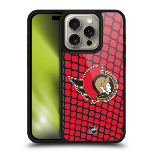 NHL Ottawa Senators Net Pattern Gel Armour Case For Apple iPhone 16 Pro