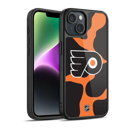 NHL Philadelphia Flyers Cow Pattern Gel Armour Case For Apple iPhone 14