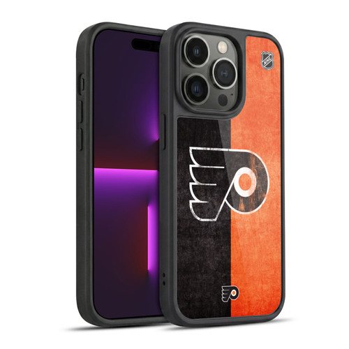 NHL Philadelphia Flyers Half Distressed Gel Armour Case For Apple iPhone 14 Pro
