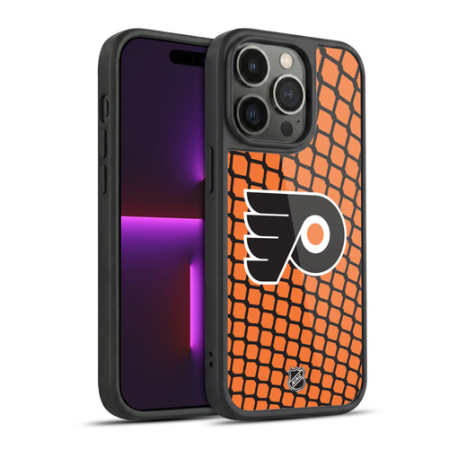 NHL Philadelphia Flyers Net Pattern Gel Armour Case For Apple iPhone 14 Pro