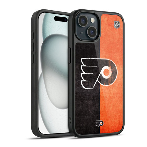 NHL Philadelphia Flyers Half Distressed Gel Armour Case For Apple iPhone 15