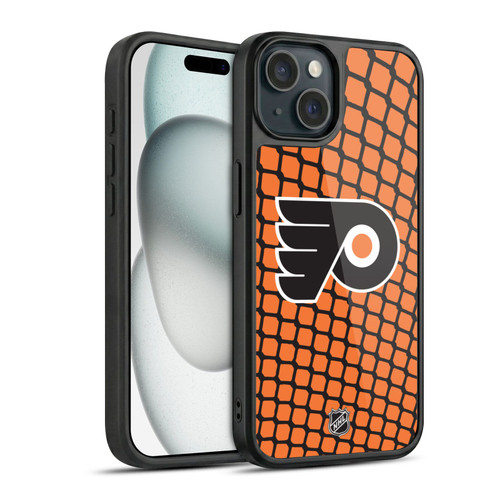 NHL Philadelphia Flyers Net Pattern Gel Armour Case For Apple iPhone 15
