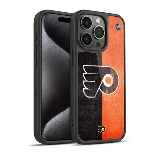 NHL Philadelphia Flyers Half Distressed Gel Armour Case For Apple iPhone 15 Pro