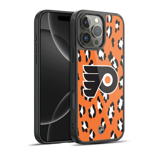 NHL Philadelphia Flyers Leopard Pattern Gel Armour Case For Apple iPhone 16 Pro Max