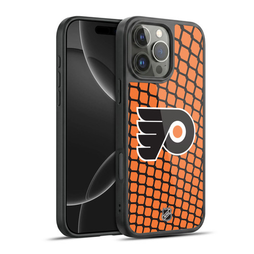 NHL Philadelphia Flyers Net Pattern Gel Armour Case For Apple iPhone 16 Pro Max