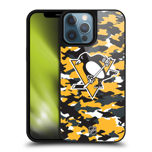 NHL Pittsburgh Penguins Camouflage Gel Armour Case For Apple iPhone 13 Pro Max