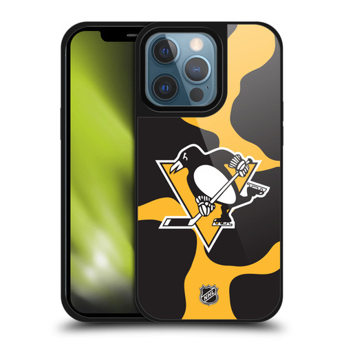 NHL Pittsburgh Penguins Cow Pattern Gel Armour Case For Apple iPhone 13 Pro
