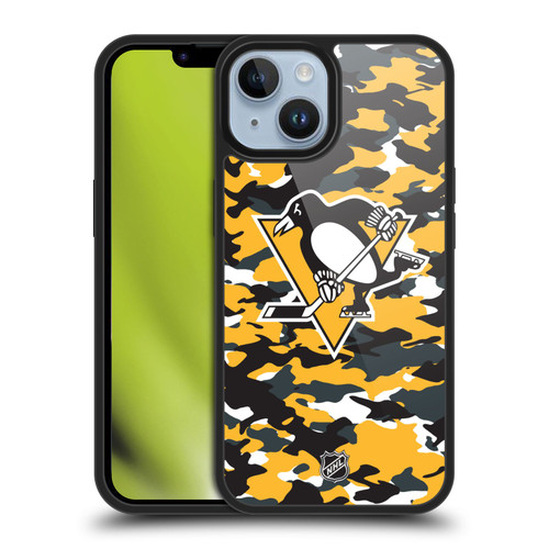 NHL Pittsburgh Penguins Camouflage Gel Armour Case For Apple iPhone 14