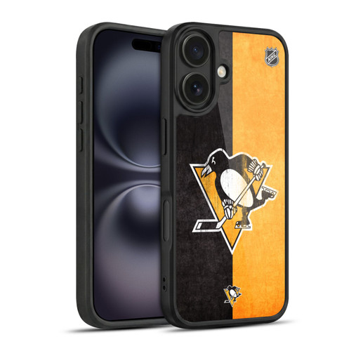 NHL Pittsburgh Penguins Half Distressed Gel Armour Case For Apple iPhone 16