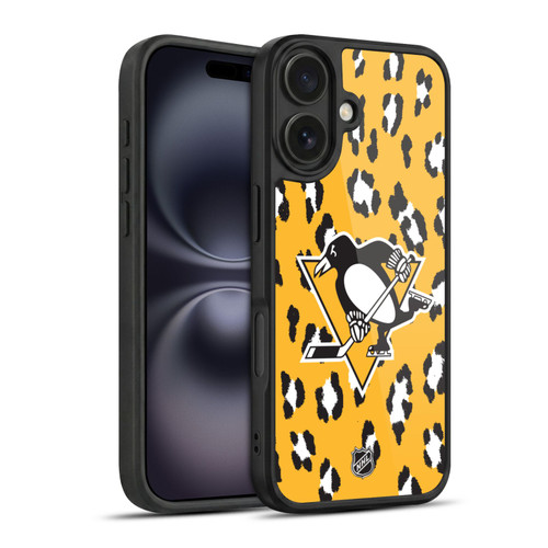 NHL Pittsburgh Penguins Leopard Pattern Gel Armour Case For Apple iPhone 16