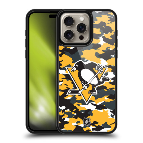 NHL Pittsburgh Penguins Camouflage Gel Armour Case For Apple iPhone 16 Pro Max