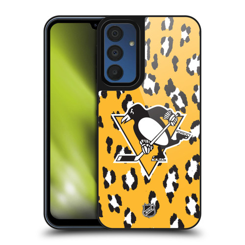 NHL Pittsburgh Penguins Leopard Pattern Gel Armour Case For Samsung Galaxy A15