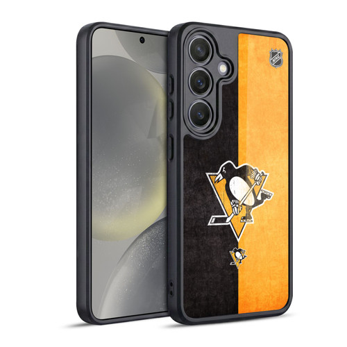 NHL Pittsburgh Penguins Half Distressed Gel Armour Case For Samsung Galaxy S24 5G