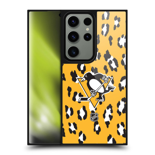 NHL Pittsburgh Penguins Leopard Pattern Gel Armour Case For Samsung Galaxy S24 Ultra 5G