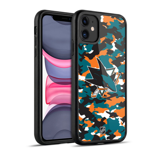 NHL San Jose Sharks Camouflage Gel Armour Case For Apple iPhone 11