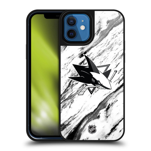 NHL San Jose Sharks Marble Gel Armour Case For Apple iPhone 12 / iPhone 12 Pro