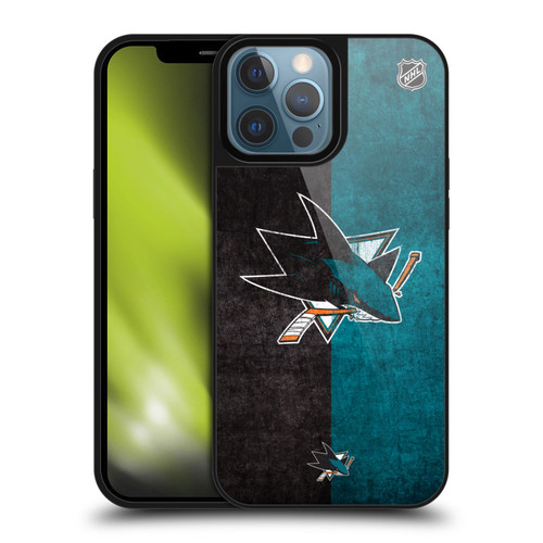 NHL San Jose Sharks Half Distressed Gel Armour Case For Apple iPhone 13 Pro Max
