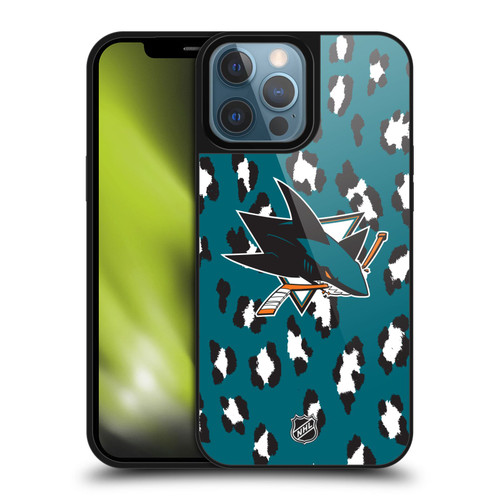 NHL San Jose Sharks Leopard Pattern Gel Armour Case For Apple iPhone 13 Pro Max