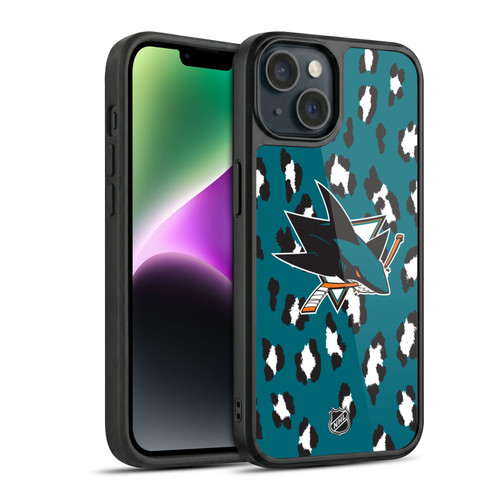 NHL San Jose Sharks Leopard Pattern Gel Armour Case For Apple iPhone 14