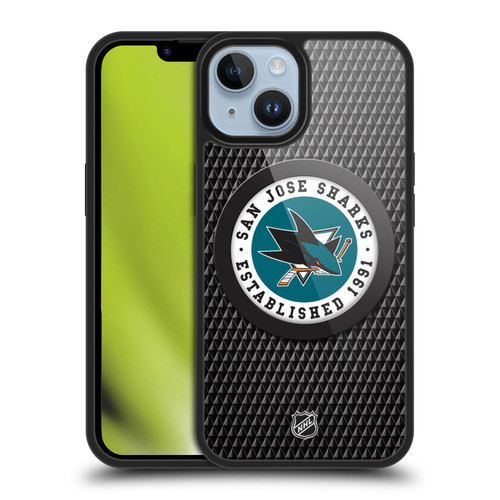 NHL San Jose Sharks Puck Texture Gel Armour Case For Apple iPhone 14