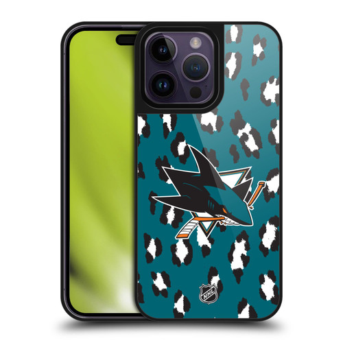 NHL San Jose Sharks Leopard Pattern Gel Armour Case For Apple iPhone 14 Pro Max