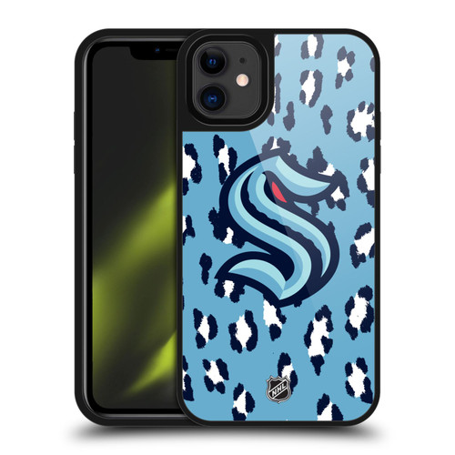 NHL Seattle Kraken Leopard Pattern Gel Armour Case For Apple iPhone 11