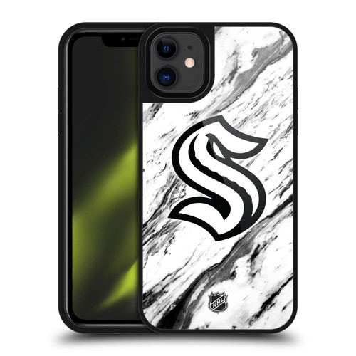 NHL Seattle Kraken Marble Gel Armour Case For Apple iPhone 11