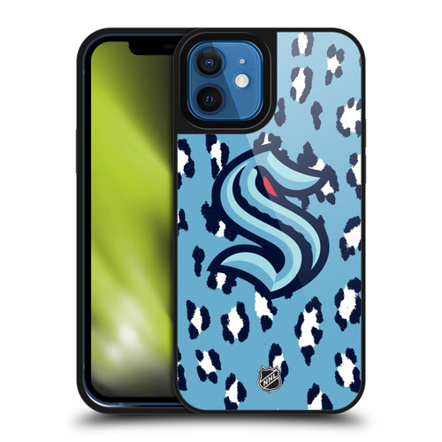 NHL Seattle Kraken Leopard Pattern Gel Armour Case For Apple iPhone 12 / iPhone 12 Pro