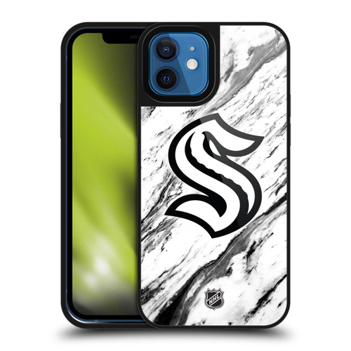 NHL Seattle Kraken Marble Gel Armour Case For Apple iPhone 12 / iPhone 12 Pro