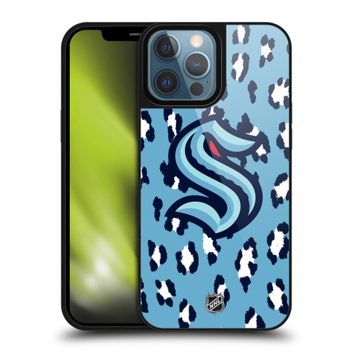NHL Seattle Kraken Leopard Pattern Gel Armour Case For Apple iPhone 13 Pro Max