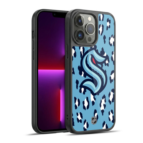 NHL Seattle Kraken Leopard Pattern Gel Armour Case For Apple iPhone 13 Pro Max