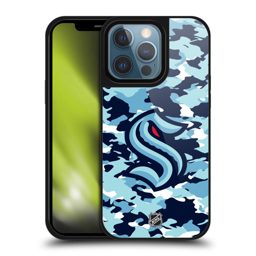 NHL Seattle Kraken Camouflage Gel Armour Case For Apple iPhone 13 Pro