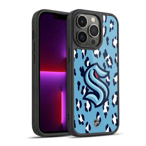 NHL Seattle Kraken Leopard Pattern Gel Armour Case For Apple iPhone 13 Pro