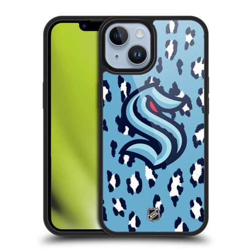 NHL Seattle Kraken Leopard Pattern Gel Armour Case For Apple iPhone 14