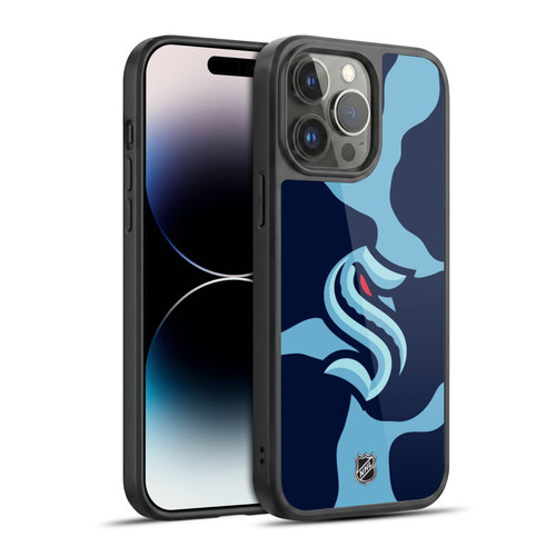 NHL Seattle Kraken Cow Pattern Gel Armour Case For Apple iPhone 14 Pro Max